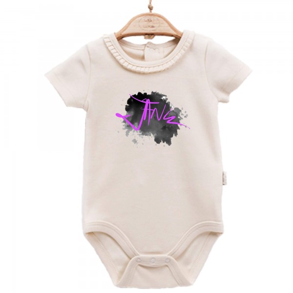 Baby Body kurzarm elegant Name Splash Streetstyle lila