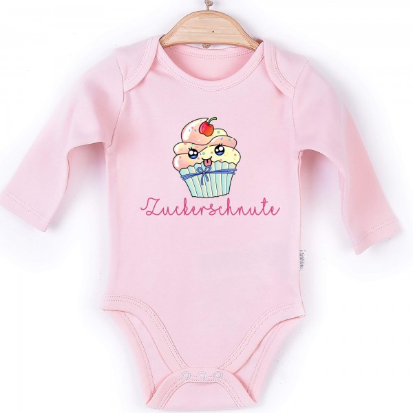 Baby Body Langarm rosa Zuckerschnute