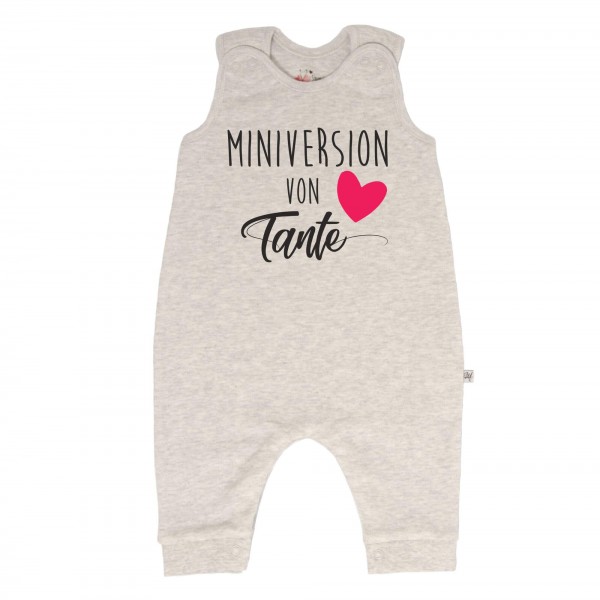 Strampler grau ohne Füße Spruch Miniversion Papa