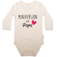 Baby Body  Langarm elegant Spruch Miniversion Papa Baby Body  Langarm elegant Spruch Miniversion Papa