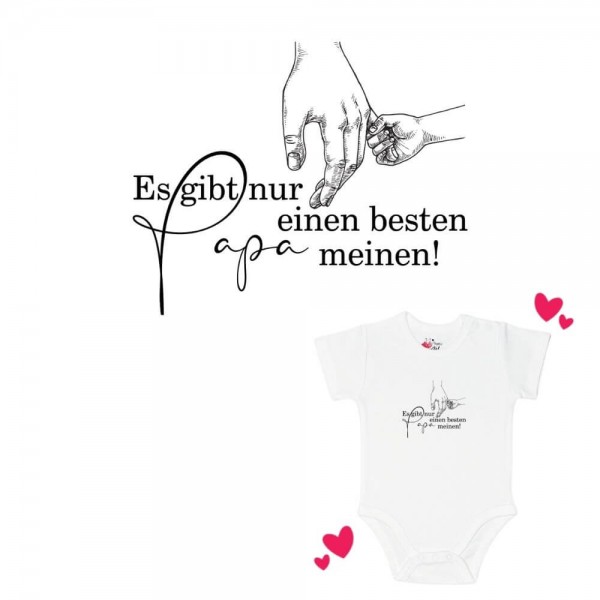 Baby Body kurzarm weiß Es gibt nur einen