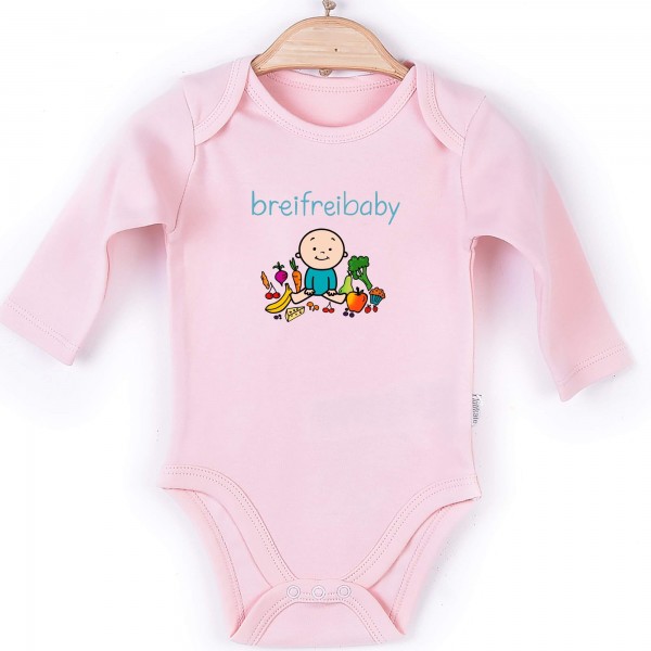 Baby Body Langarm rosa Breifreibaby