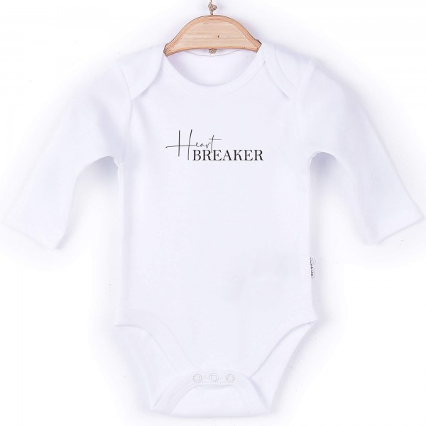 Baby Body Langarm weiß Heart Breaker