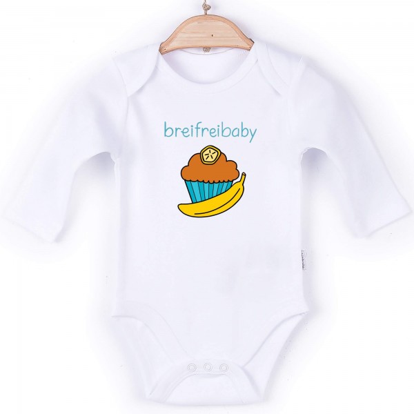 Baby Body Langarm weiß Breifreibaby Muffin
