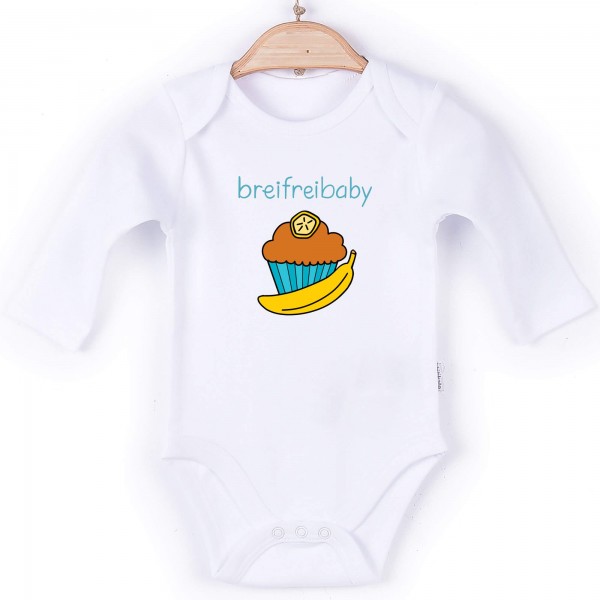 Baby Body Langarm weiß Breifreibaby Muffin