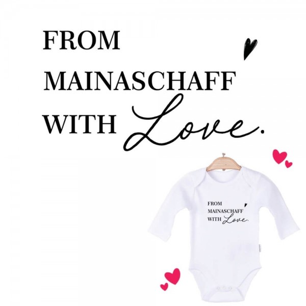 Baby Body langarm weiß Deine Stadt with Love