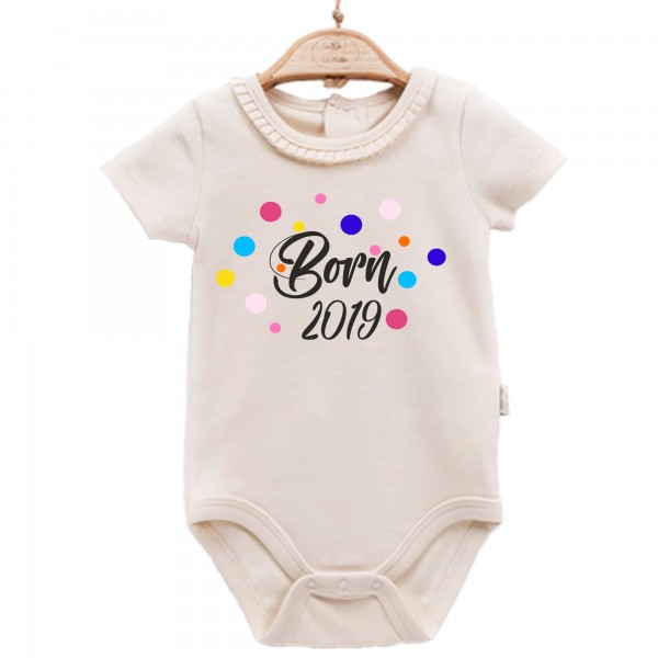 Baby Body kurzarm elegant Born Konfetti