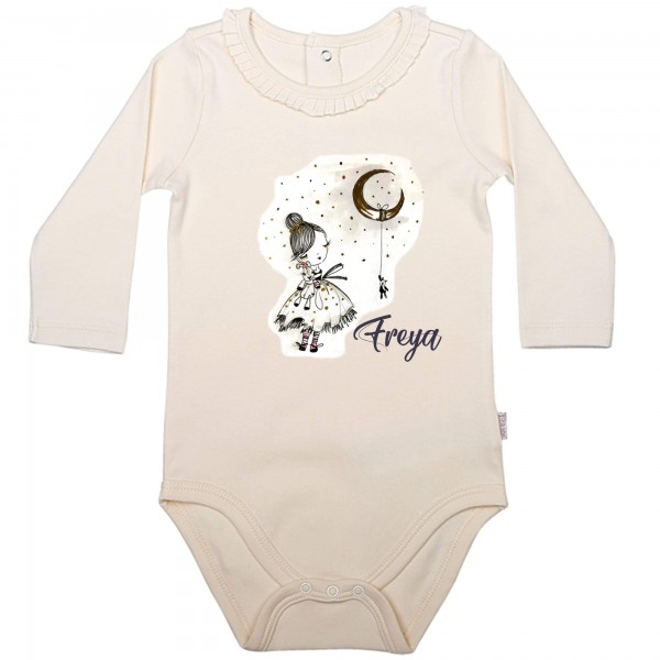 Baby Body Langarm elegant Prinzessin Name