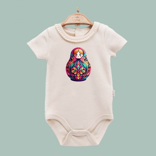 Matryoshka Baby Body kurzarm elegant klassisch