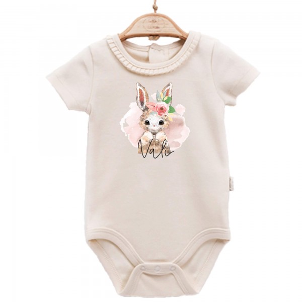 Baby Body kurzarm elegant Valentinas Hase Name