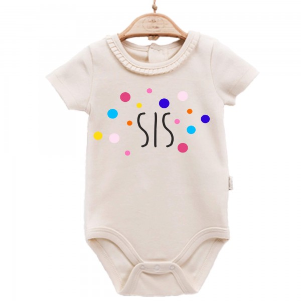 Baby Body kurzarm elegant Spruch Sis Konfetti