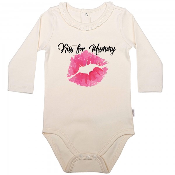 Baby Body Langarm elegant Kiss for Mummy
