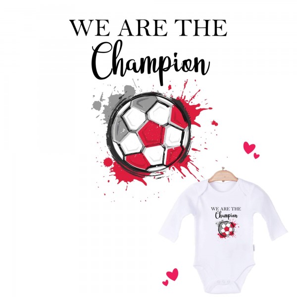 Baby Body langarm weiß We are the Champion Polen