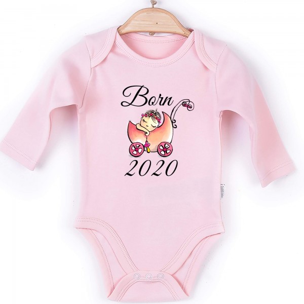 Baby Body Langarm rosa Born Girl