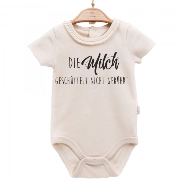 Baby Body kurzarm elegant Spruch Milch geschüttelt