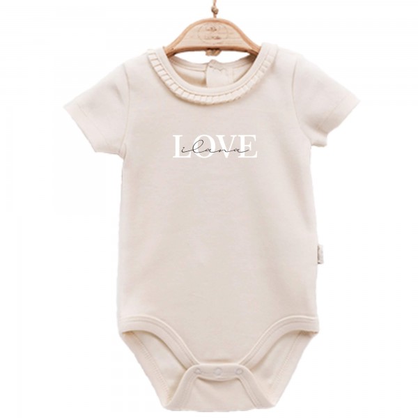 Baby Body kurzarm elegant Love Name