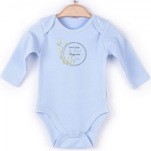 Baby Body Langarm blau einen Engel ohne Flügel