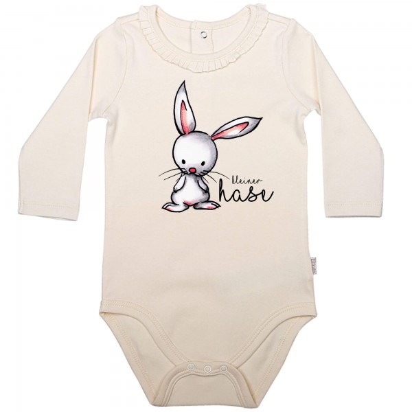 Baby Body Langarm elegant kleiner Hase