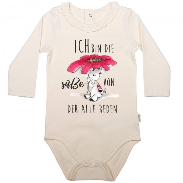 Baby Body Langarm elegant Spruch die Süße