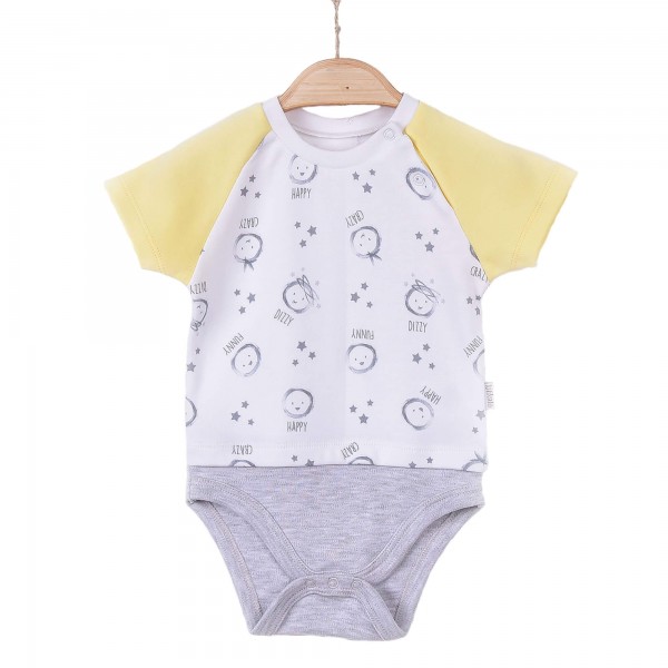 Kitikate Baby Body Yellow Reglan kurzarm