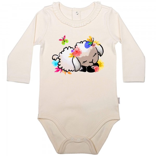 Baby Body Langarm elegant Lämmchen