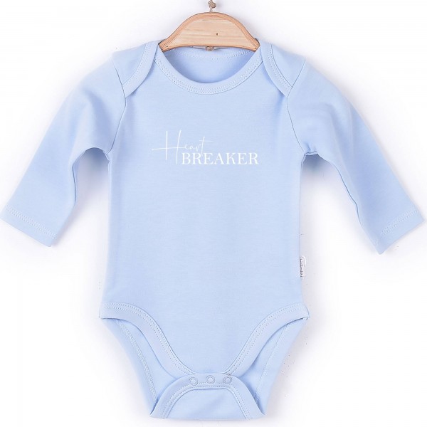Baby Body Langarm blau Heart Breaker