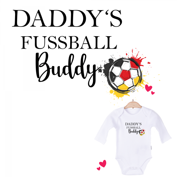 Baby Body langarm weiß Daddys Fussball Buddy Deutschland