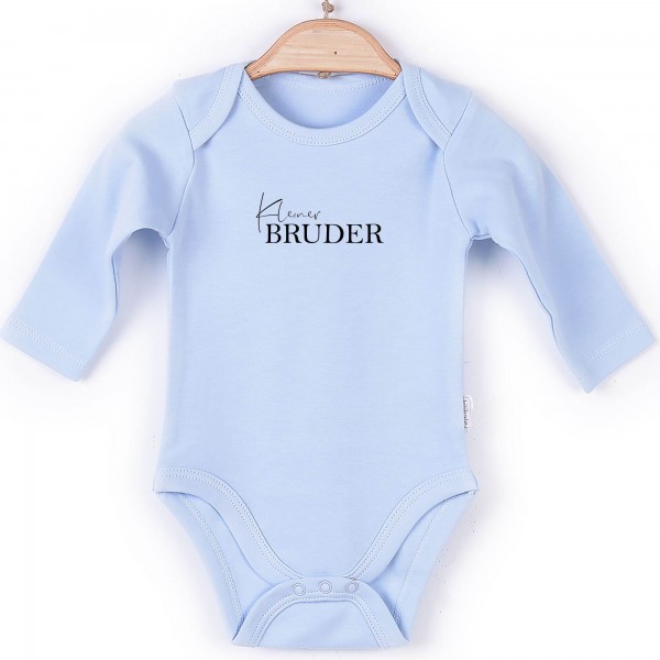 Baby Body Langarm blau kleiner Bruder