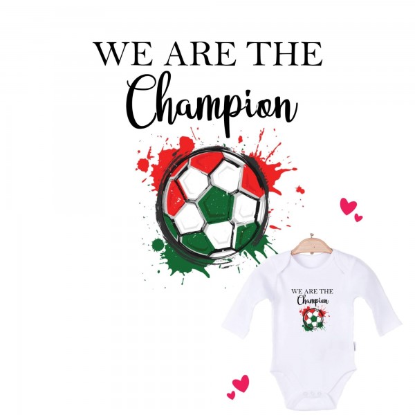 Baby Body langarm weiß We are the Champion Ungarn