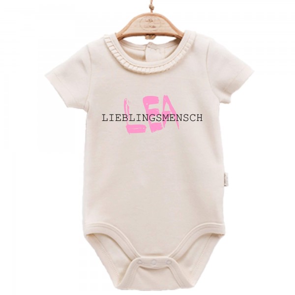 Baby Body kurzarm elegant Lieblingsmensch