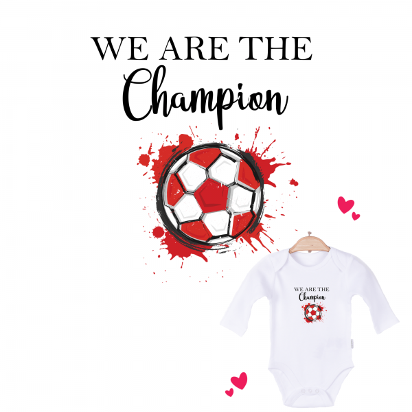 Baby Body langarm weiß We are the Champion Türkei