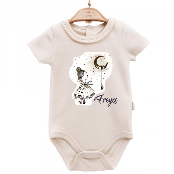 Baby Body kurzarm elegant Prinzessin Name