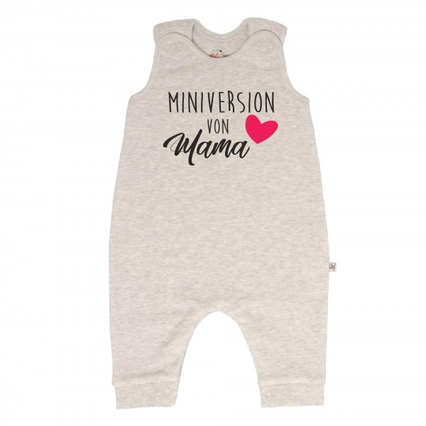 Strampler grau ohne Füße Spruch Miniversion Papa