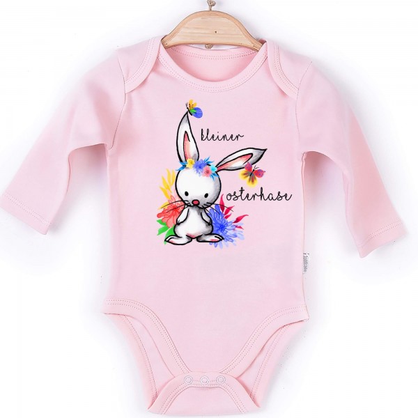 Baby Body Langarm rosa kleiner Osterhase