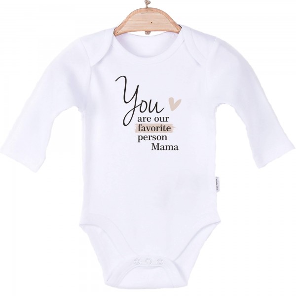 Baby Body langarm weiß You are our favorite