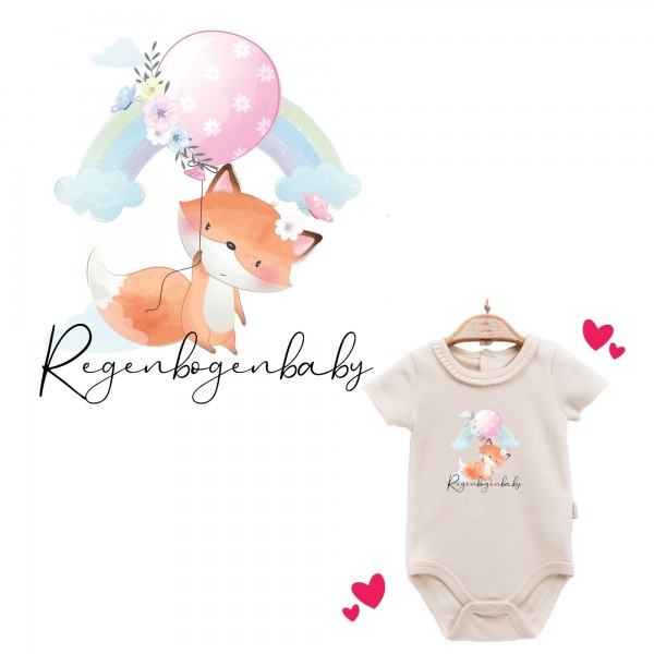 Baby Body kurzarm elegant Regenbogenbaby