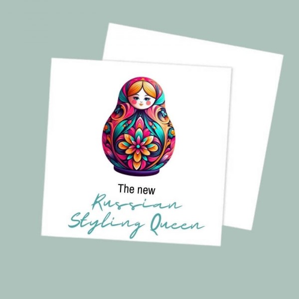 Matryoshka Glückwunschkarte klassisch