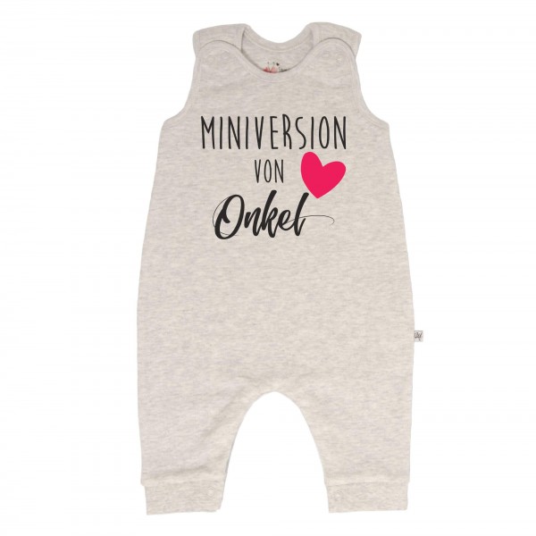 Strampler grau ohne Füße Spruch Miniversion Papa