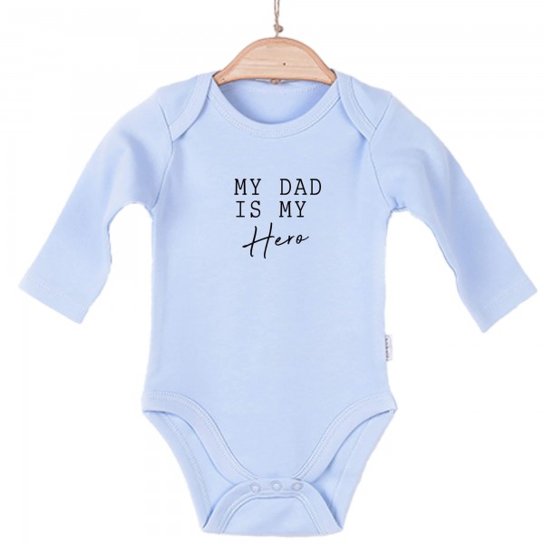 Baby Body langarm blau my Hero