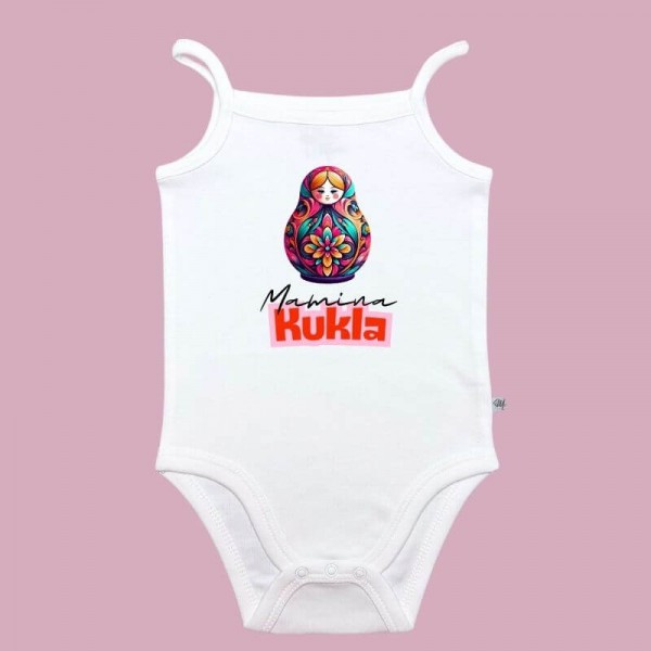 Matryoshka Baby Body weiß Spaghettiträger Mamina Kukla
