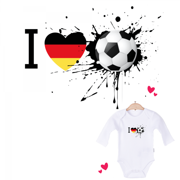 Baby Body langarm weiß I love Deutschland