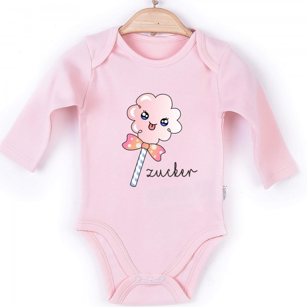 Baby Body Langarm rosa Zucker