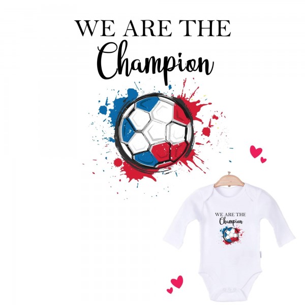 Baby Body langarm weiß We are the Champion Tschechien