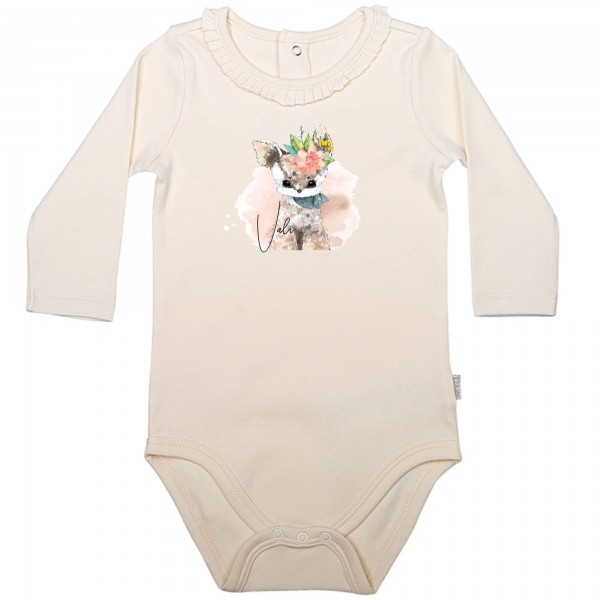 Baby Body langarm elegant Valentinas Fuchs Name