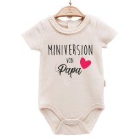 Baby Body kurzarm elegant Spruch Miniversion Papa Baby Body kurzarm elegant Spruch Miniversion Papa
