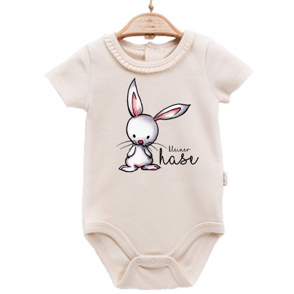 Baby Body kurzarm elegant kleiner Hase