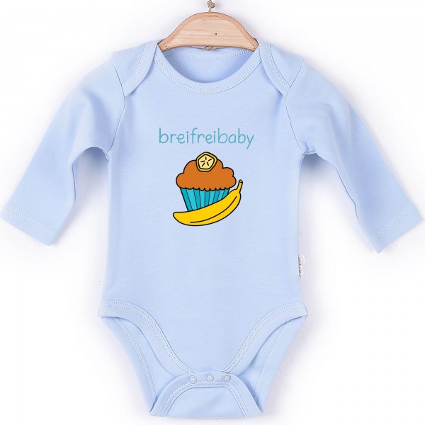 Baby Body Langarm blau Breifreibaby Muffin