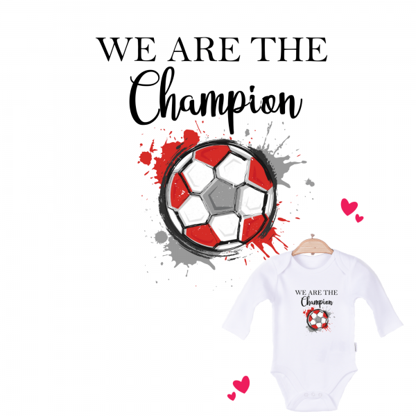 Baby Body langarm weiß We are the Champion Schweiz