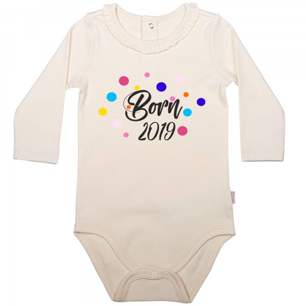 Baby Body Langarm elegant Born Konfetti