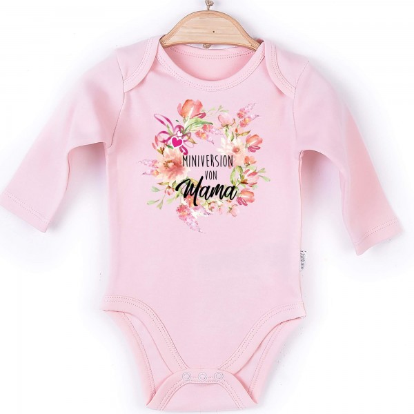 Baby Body Langarm rosa Muttertag Edition